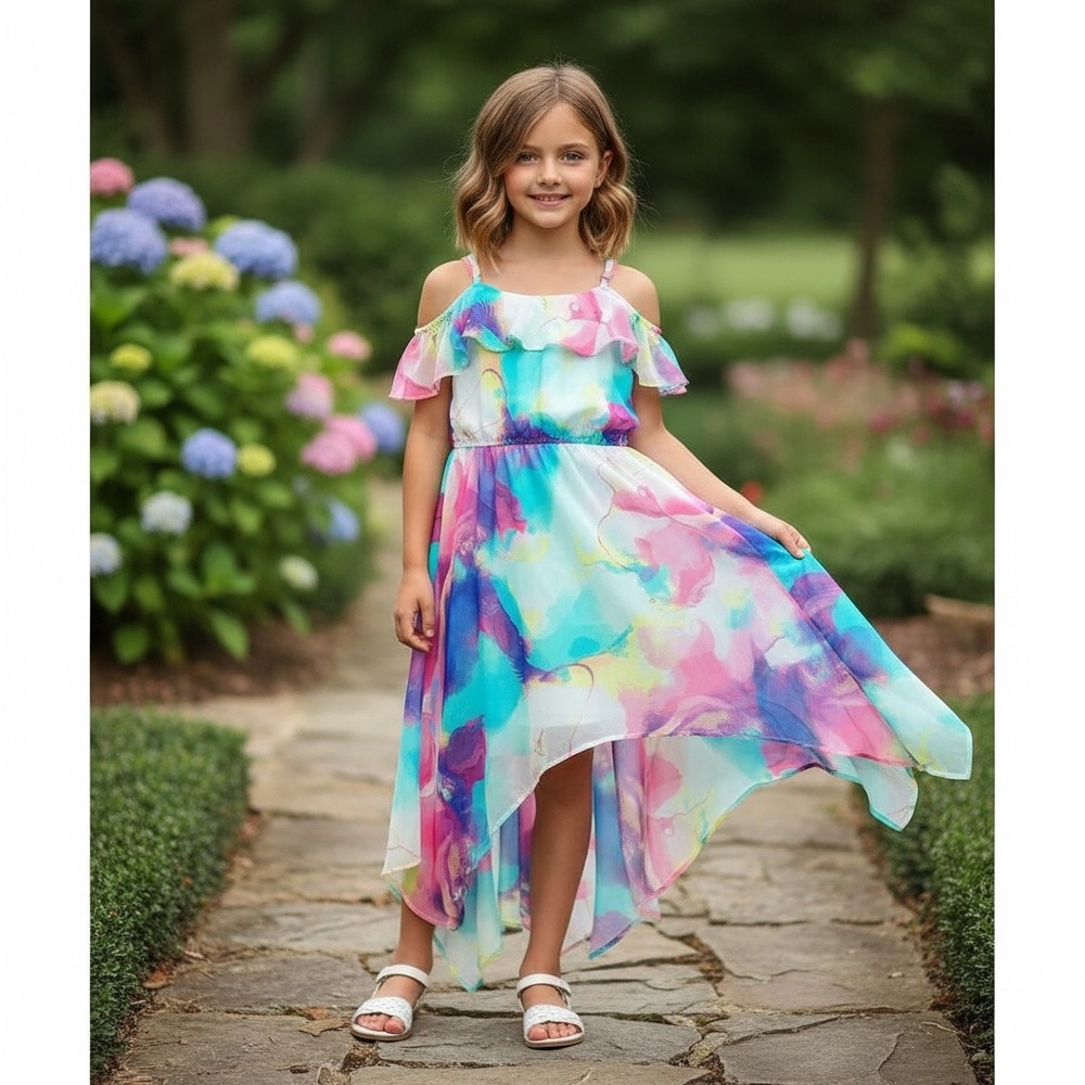 The Children's Place Colorful Cold-Shoulder Dress